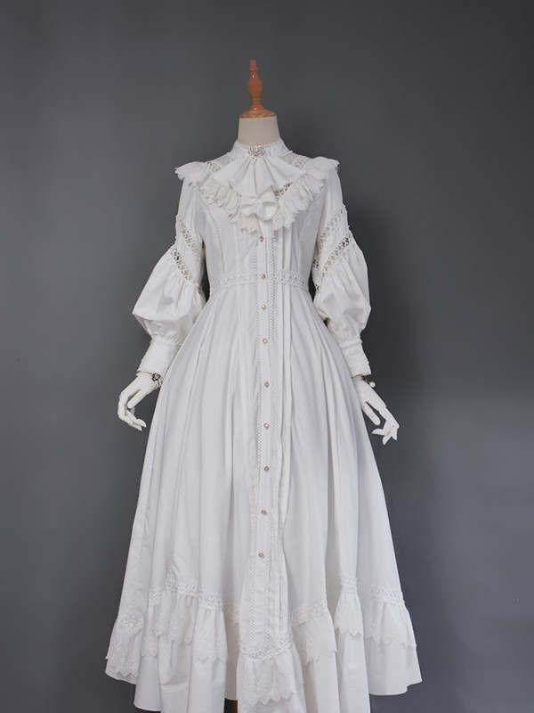 Long-sleeved Shirt Dress Retro Style One-piece Long-sleeved Shirt Dress Retro Style One-piece