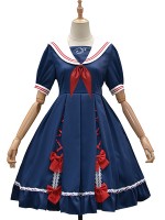 Zhijinyuan - Falling Stars Sailor Collar One-piece Zhijinyuan - Falling Stars Sailor Collar One-piece