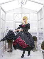 Long Sleeve Retro Dress Palace Style One-piece