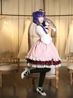 Sweet Pink Retro Lolita Suspender Skirt Furudo Erika Jumperskirt