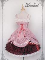Sweet Pink Retro Lolita Suspender Skirt Furudo Erika Jumperskirt