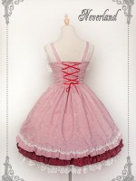 Sweet Pink Retro Lolita Suspender Skirt Furudo Erika Jumperskirt