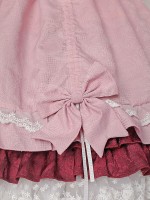 Sweet Pink Retro Lolita Suspender Skirt Furudo Erika Jumperskirt