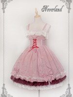 Sweet Pink Retro Lolita Suspender Skirt Furudo Erika Jumperskirt