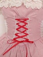 Sweet Pink Retro Lolita Suspender Skirt Furudo Erika Jumperskirt