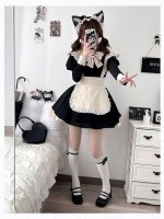 【Kisskiss】~Maid dress~Ancient style Folding lace~ONE-PIECE 【Kisskiss】~Maid dress~Ancient style Folding lace~ONE-PIECE