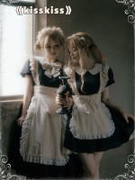【Kisskiss】~Maid dress~Ancient style Folding lace~ONE-PIECE 【Kisskiss】~Maid dress~Ancient style Folding lace~ONE-PIECE