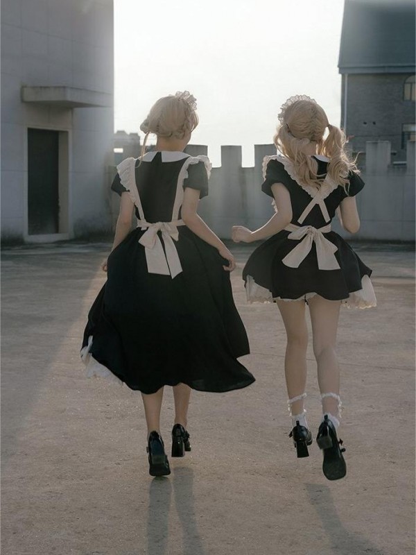 【Kisskiss】~Maid dress~Ancient style Folding lace~ONE-PIECE 【Kisskiss】~Maid dress~Ancient style Folding lace~ONE-PIECE