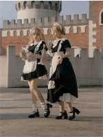 【Kisskiss】~Maid dress~Ancient style Folding lace~ONE-PIECE 【Kisskiss】~Maid dress~Ancient style Folding lace~ONE-PIECE