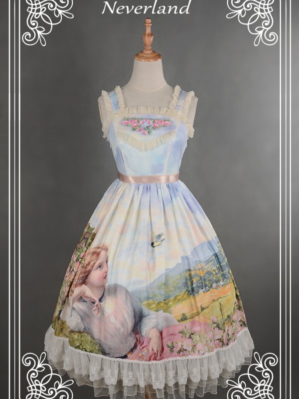 Sweet Lolita Print Dress Song of Skylark Jumperskirt
