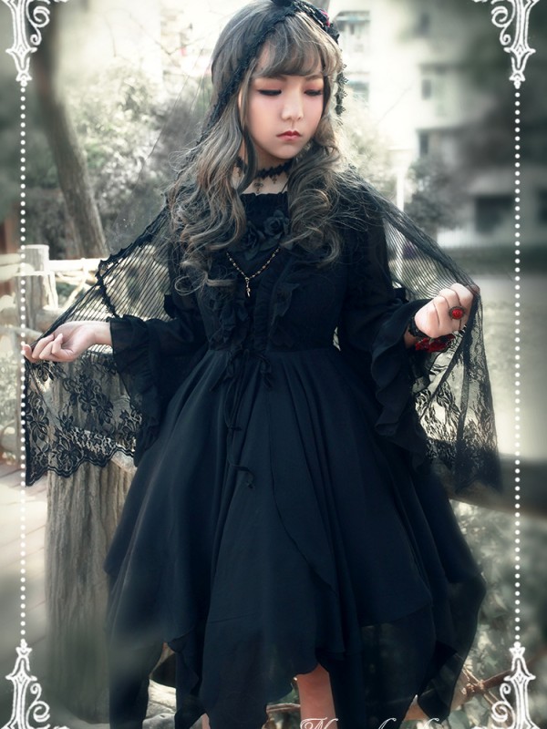 Gothic Lolita Chiffon Ballet Jumperskirt Dress
