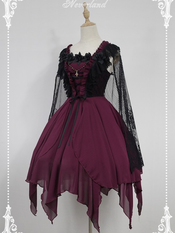 Gothic Lolita Chiffon Ballet Jumperskirt Dress