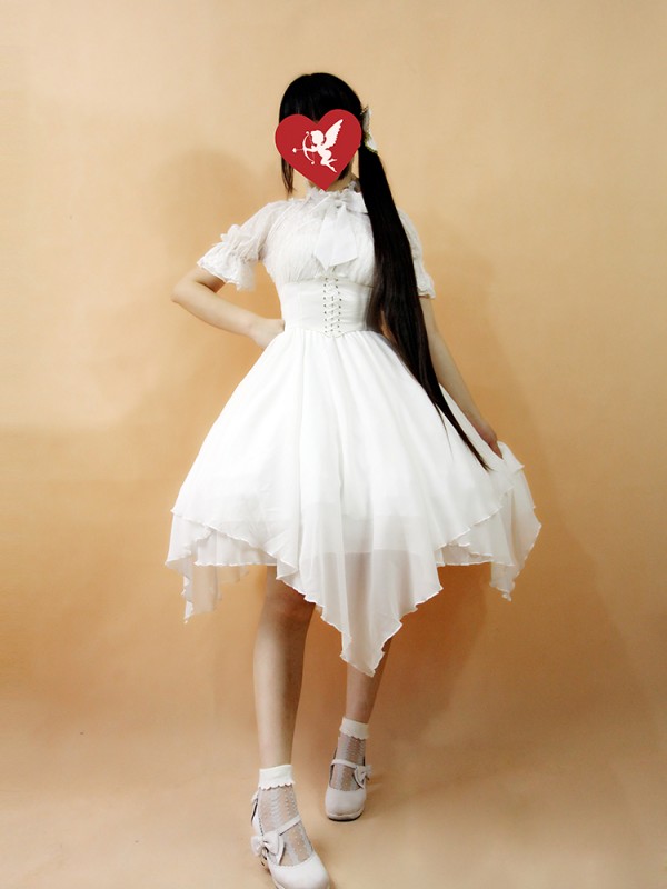 Sweet Chiffon Lace Halter Neck Lolita Jumperskirt Sweet Chiffon Lace Halter Neck Lolita Jumperskirt