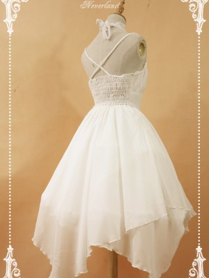 Sweet Chiffon Lace Halter Neck Lolita Jumperskirt