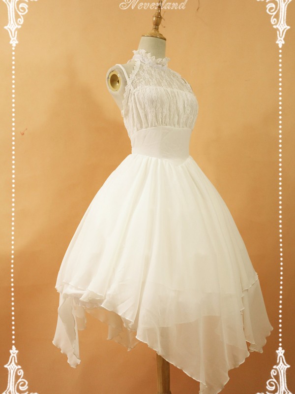 Sweet Chiffon Lace Halter Neck Lolita Jumperskirt Sweet Chiffon Lace Halter Neck Lolita Jumperskirt