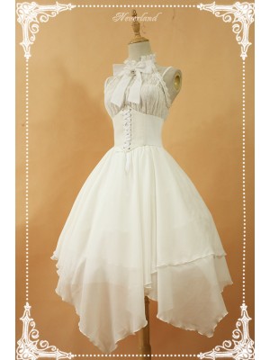 Sweet Chiffon Lace Halter Neck Lolita Jumperskirt