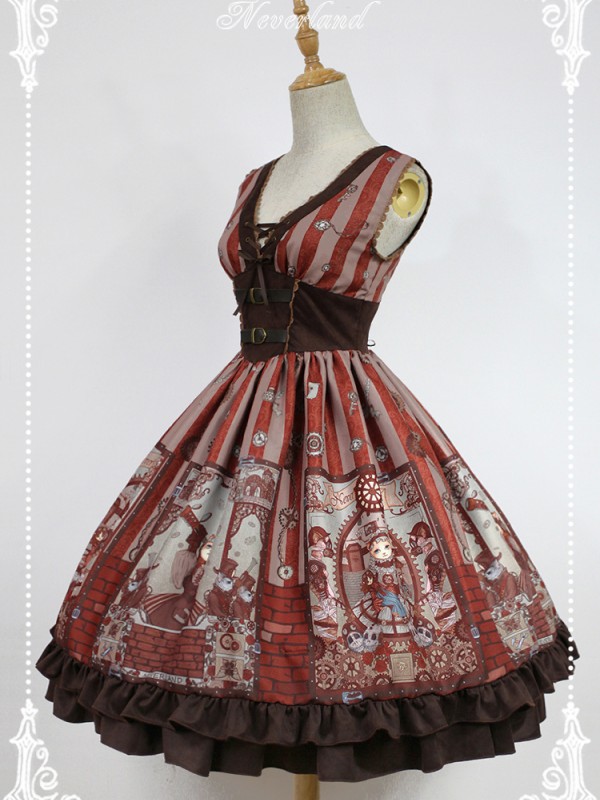 Steampunk Cat High-waisted Jumperskirt