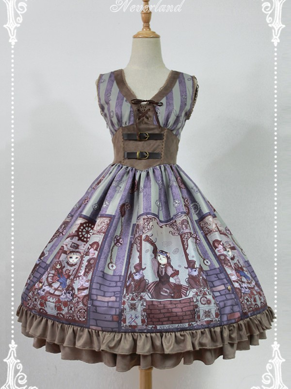 Steampunk Cat High-waisted Jumperskirt