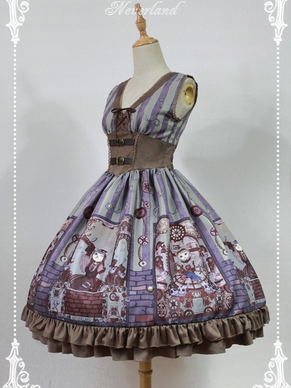 Steampunk Cat High-waisted Jumperskirt