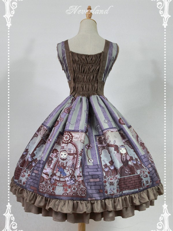 Steampunk Cat High-waisted Jumperskirt