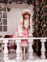 Sweet Cute Strawberry Rabbit Suspender Skirt Lolita Sweet Cute Strawberry Rabbit Suspender Skirt Lolita
