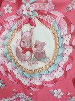 Sweet Cute Strawberry Rabbit Suspender Skirt Lolita