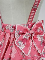 Sweet Cute Strawberry Rabbit Suspender Skirt Lolita