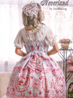 Pink Sweet Strawberry Rabbit High-waisted Lolita Jumperskirt Pink Sweet Strawberry Rabbit High-waisted Lolita Jumperskirt
