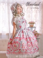 Pink Sweet Strawberry Rabbit High-waisted Lolita Jumperskirt Pink Sweet Strawberry Rabbit High-waisted Lolita Jumperskirt