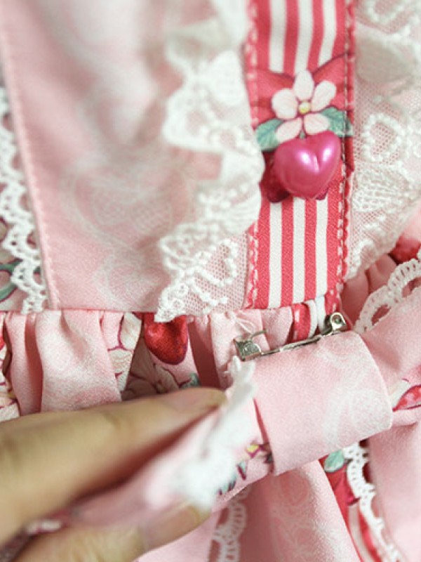 Strawberry Rabbit Long Sleeve One-piece